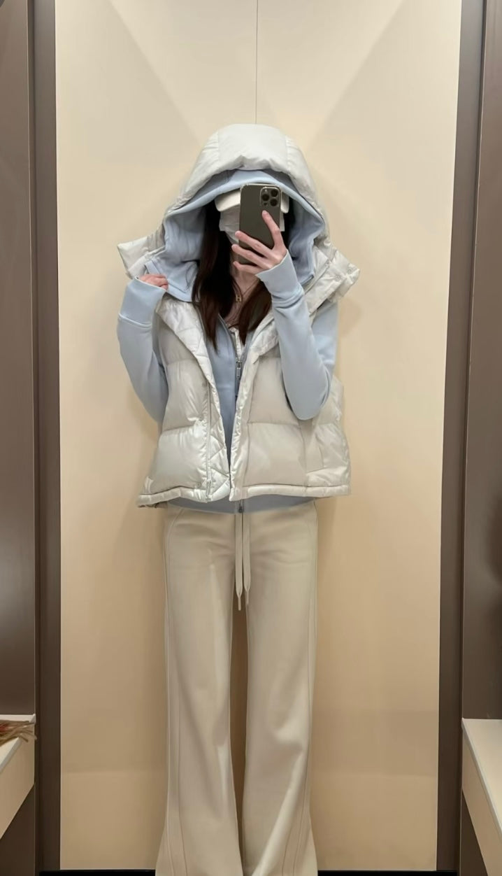 Women’s Slim Fit Thermal Fleece Hoodie 3D Ergonomic Jacket with Side Ribbed Panels Snatched Waist Workout Top for Gym, Yoga & Commute