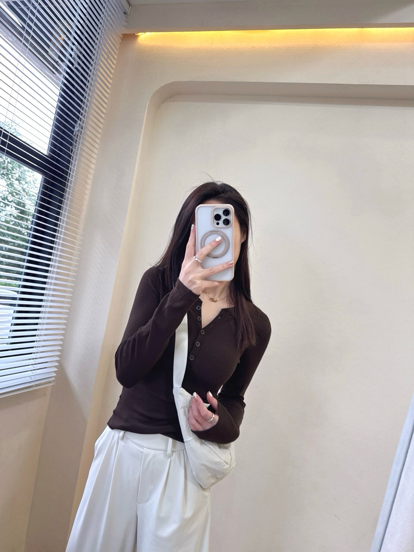 Hold Tight Modal Henley Shirt Slim Fit Yoga Fitness Sports Base Layer T Women's T-shirt