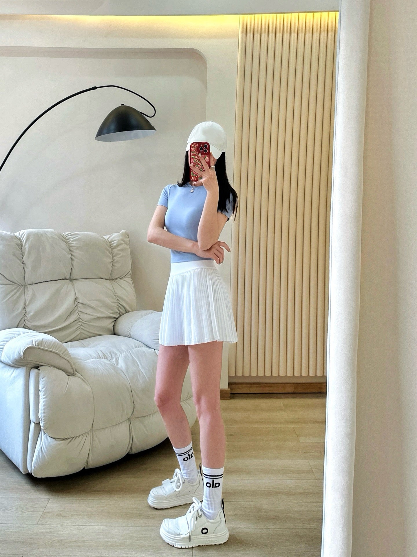 Practical Anti-slip Tennins Pleated Skirt Women Slimming Running Inner Lining Anti-Exposure Breathable Sports Yoga Fitness Pants Pleated Skirt activewear