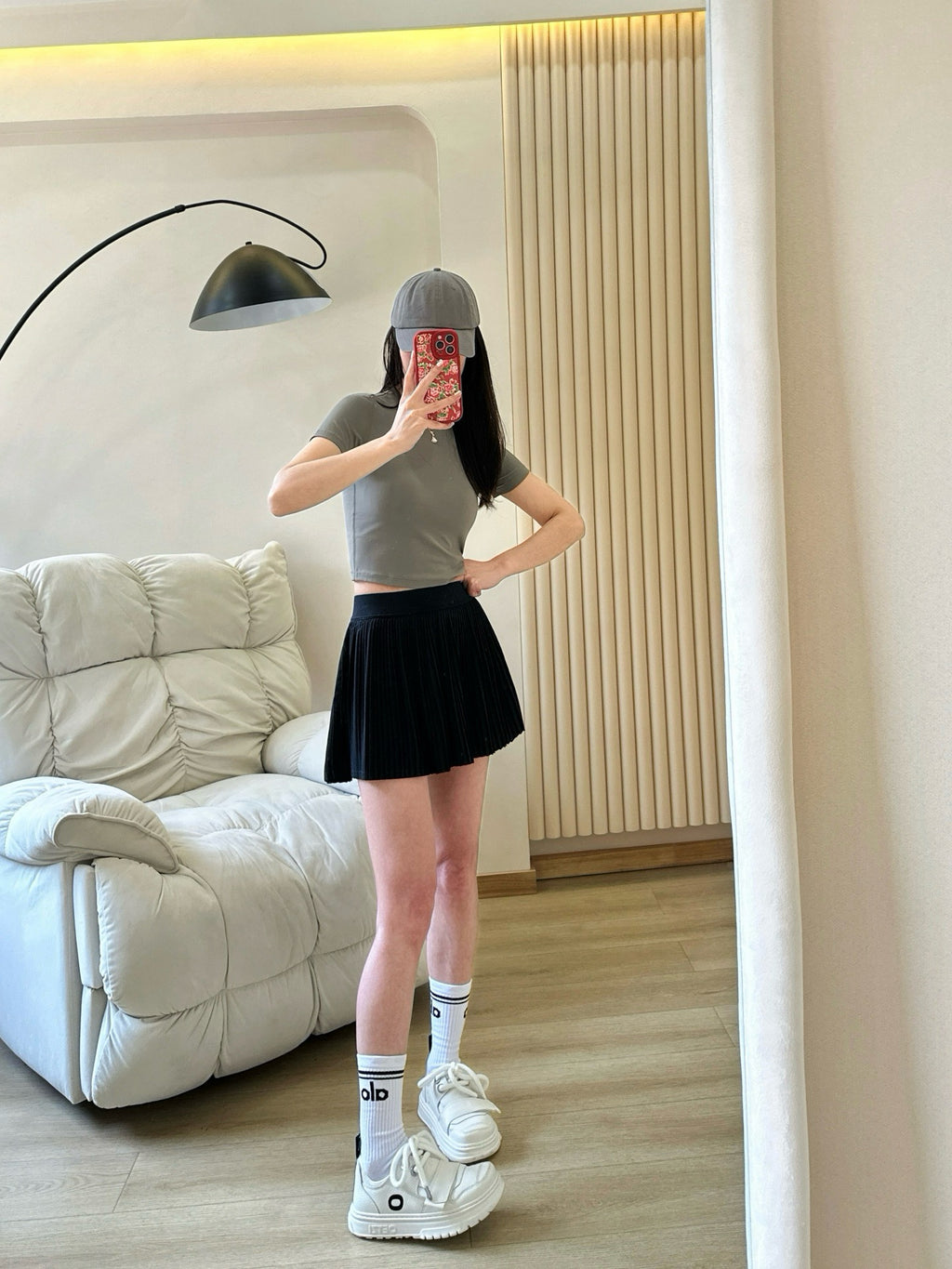 Practical Anti-slip Tennins Pleated Skirt Women Slimming Running Inner Lining Anti-Exposure Breathable Sports Yoga Fitness Pants Pleated Skirt activewear