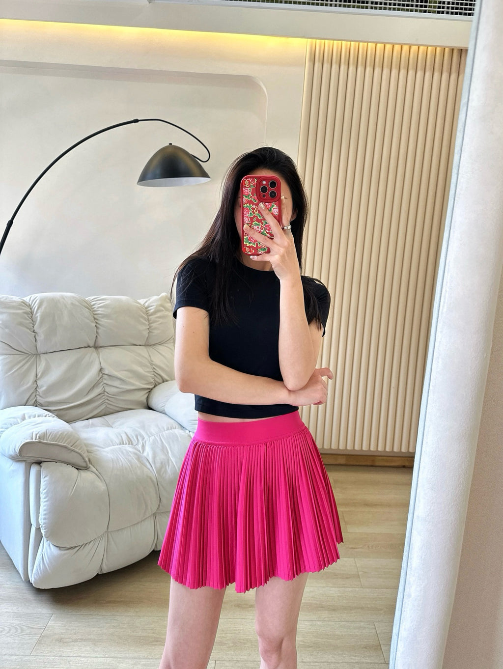 Practical Anti-slip Tennins Pleated Skirt Women Slimming Running Inner Lining Anti-Exposure Breathable Sports Yoga Fitness Pants Pleated Skirt activewear