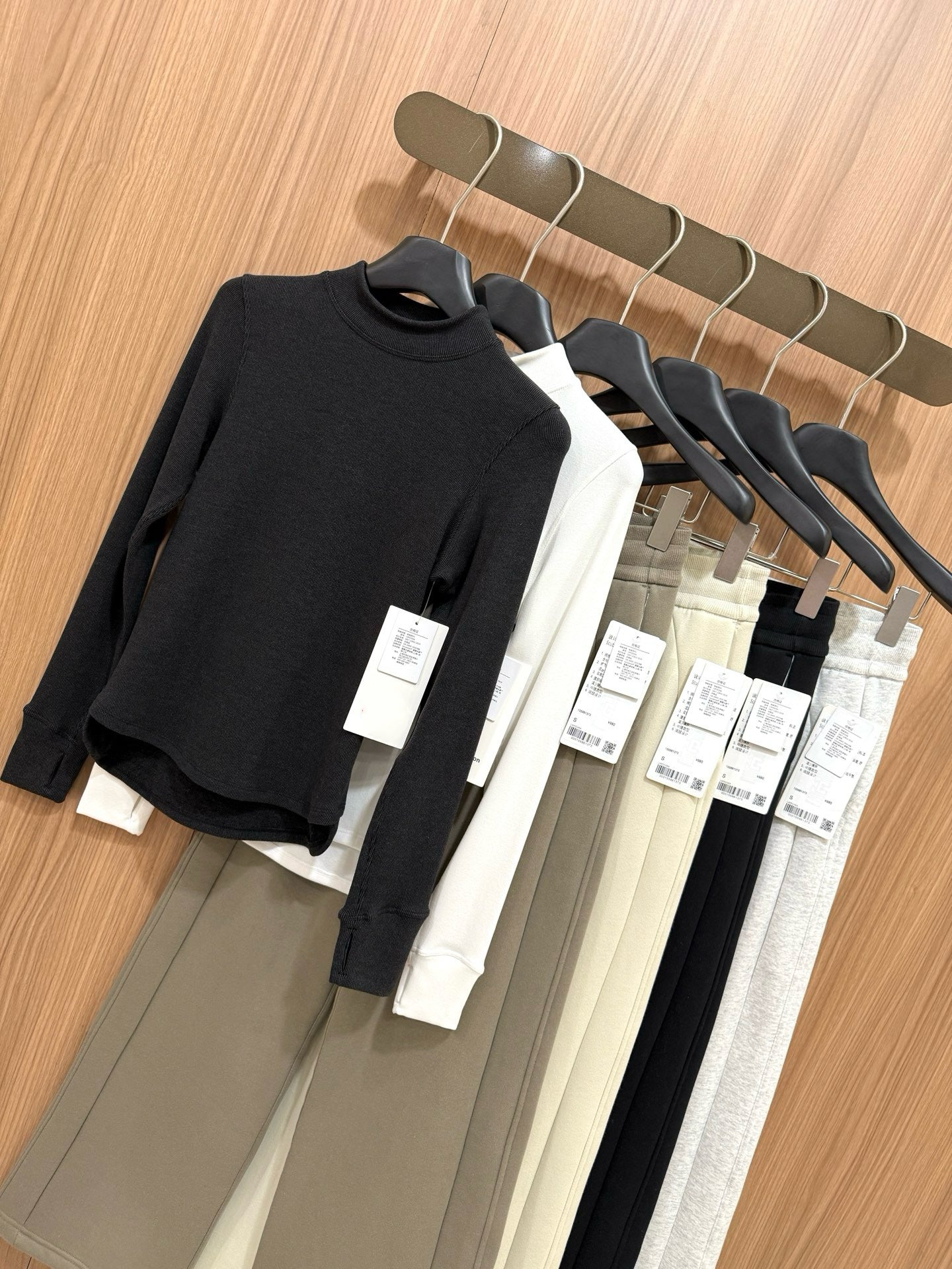 Scb Fleece-Lined High-Waisted Drawstring Wide-Leg Pants Warm Casual Versatile Slimming Autumn Winter Floor-Length Sweatpants 1266