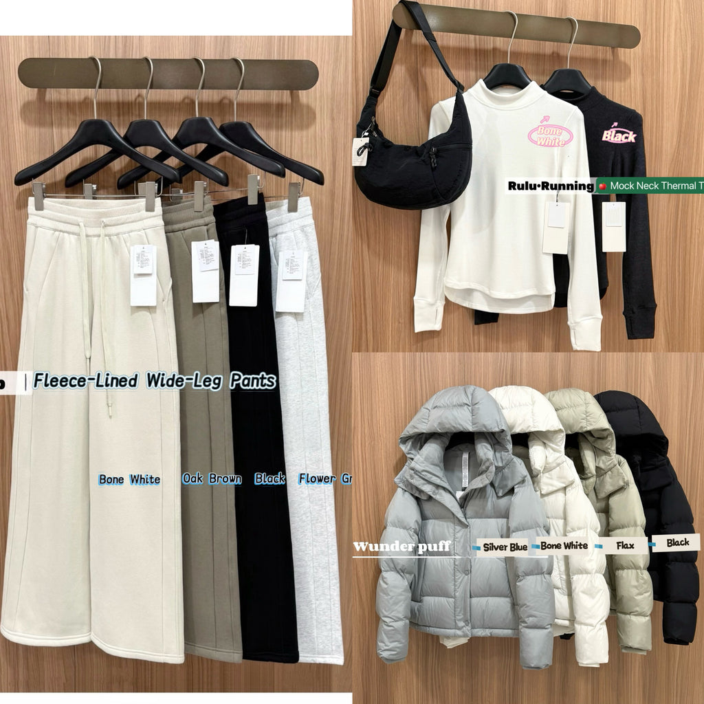 Scb Fleece-Lined High-Waisted Drawstring Wide-Leg Pants Warm Casual Versatile Slimming Autumn Winter Floor-Length Sweatpants 1266