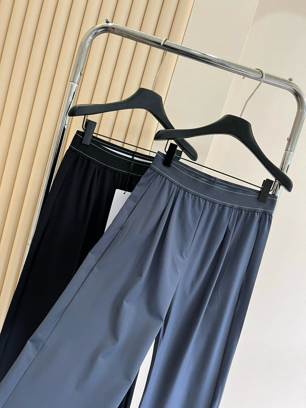 Suit up High Waist Suit Pants Women Elastic Waistband Casual Versatile Wide Leg Draped Slimming Loose Long Pants Upgraded Effortless Chic High-Drape Slimming Trousers for Tall Look Breathable Summer Pants