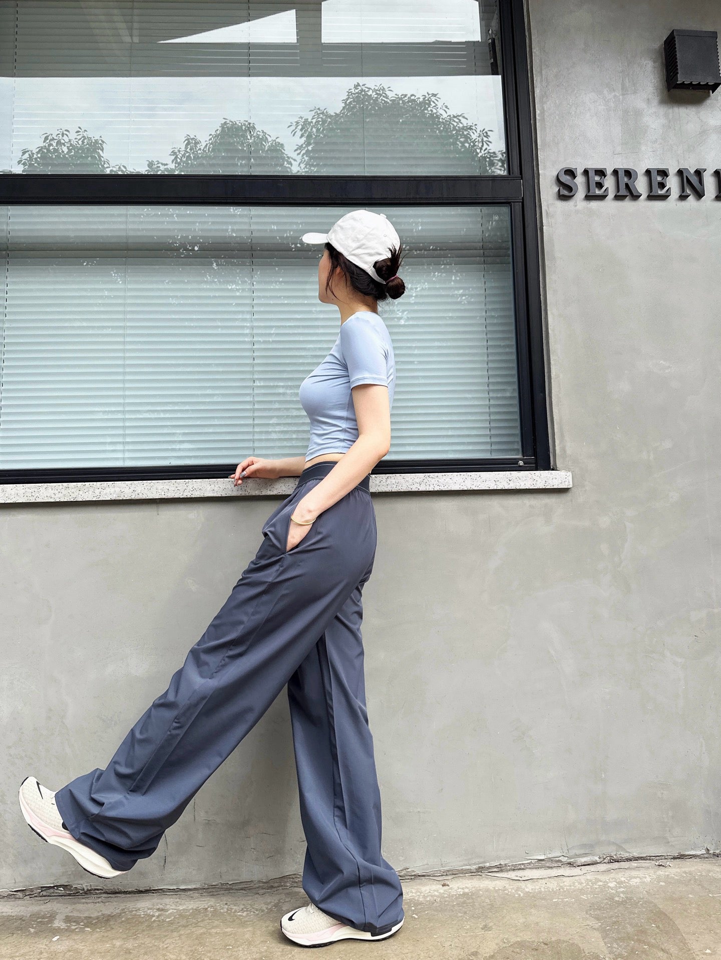 Suit up High Waist Suit Pants Women Elastic Waistband Casual Versatile Wide Leg Draped Slimming Loose Long Pants Upgraded Effortless Chic High-Drape Slimming Trousers for Tall Look Breathable Summer Pants