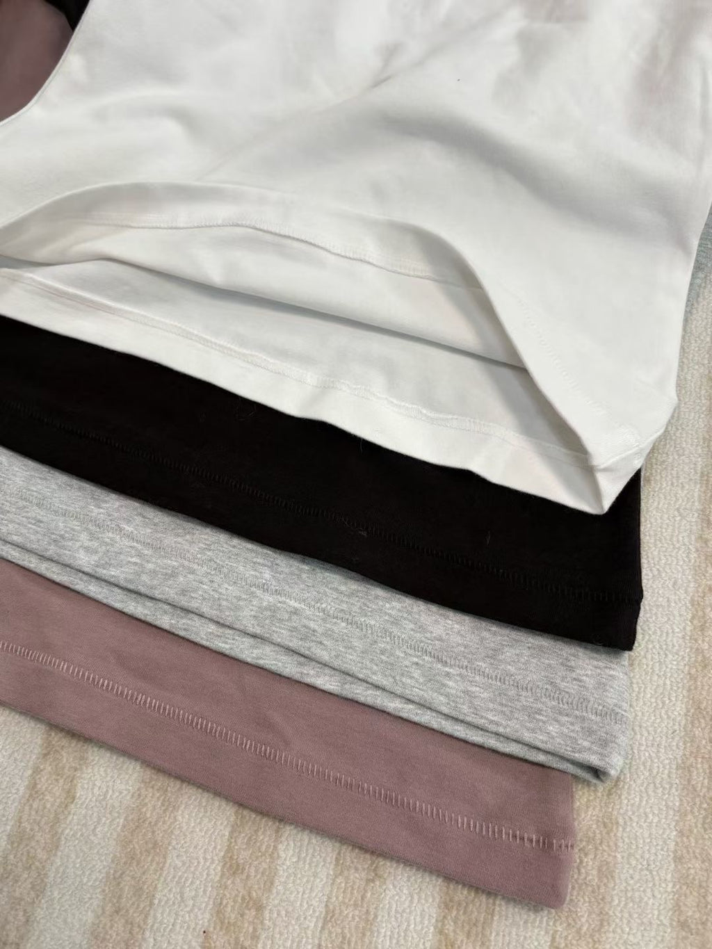 Long Sleeve Square Neck Cotton Top – Ballet-Core Style Ultra-Soft "Baby-Skin" Brushed Cotton Square Neck Tee