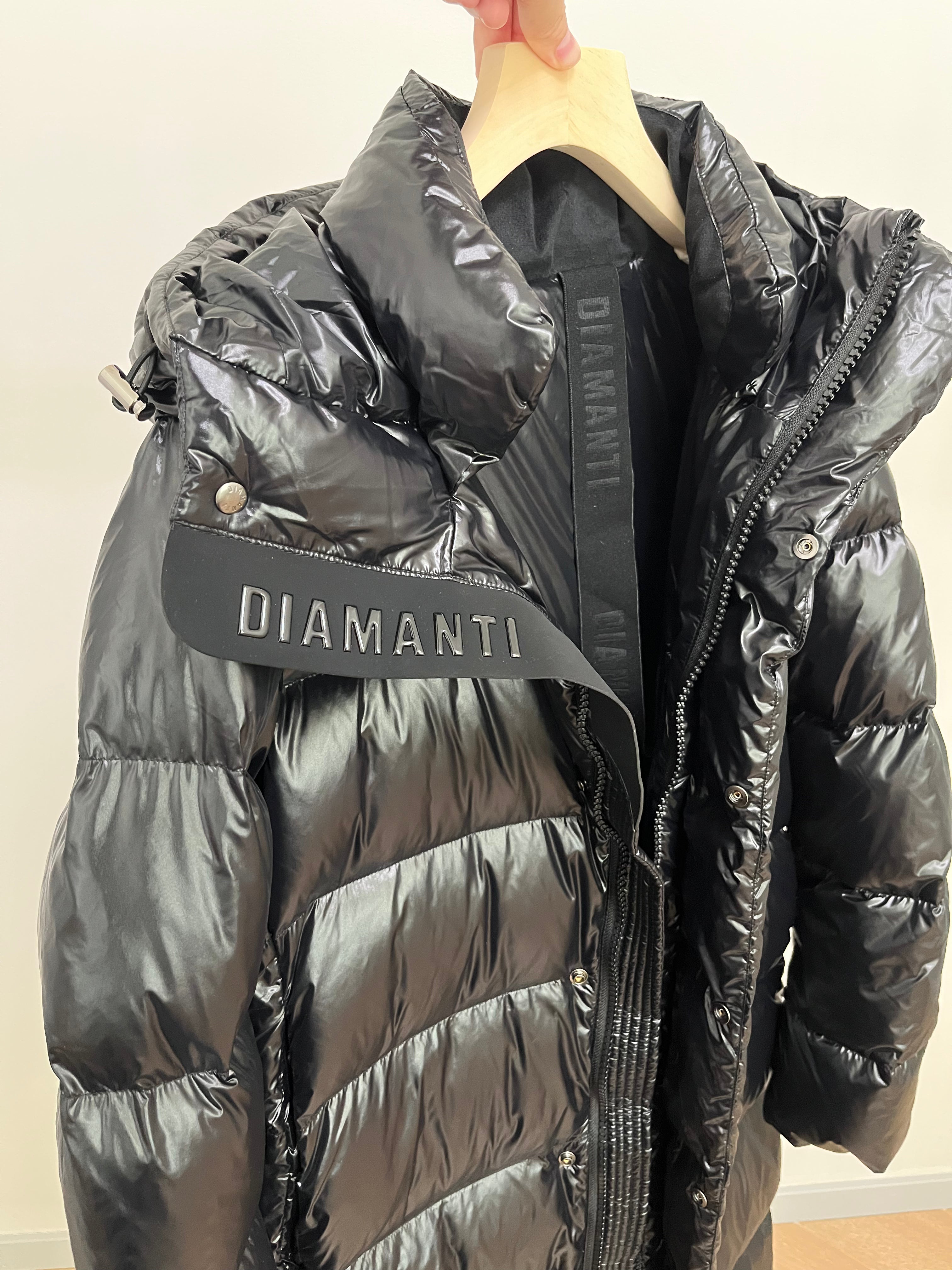 Winter Long Duck Down Jacket With 7 horizontal baffles Hooded Warm Puffy Unisex Black White Grey Easy Clean 850FP model 2360