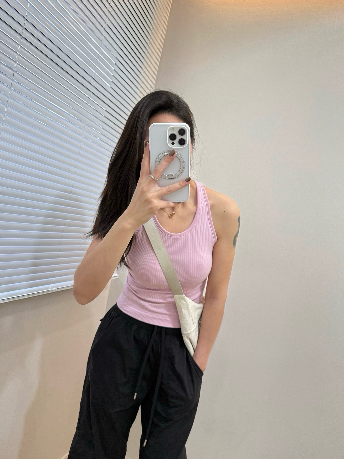 Women's Seamless Ribbed Sports Bra Tank Top - Quick-Dry Breathable Workout Activewear
