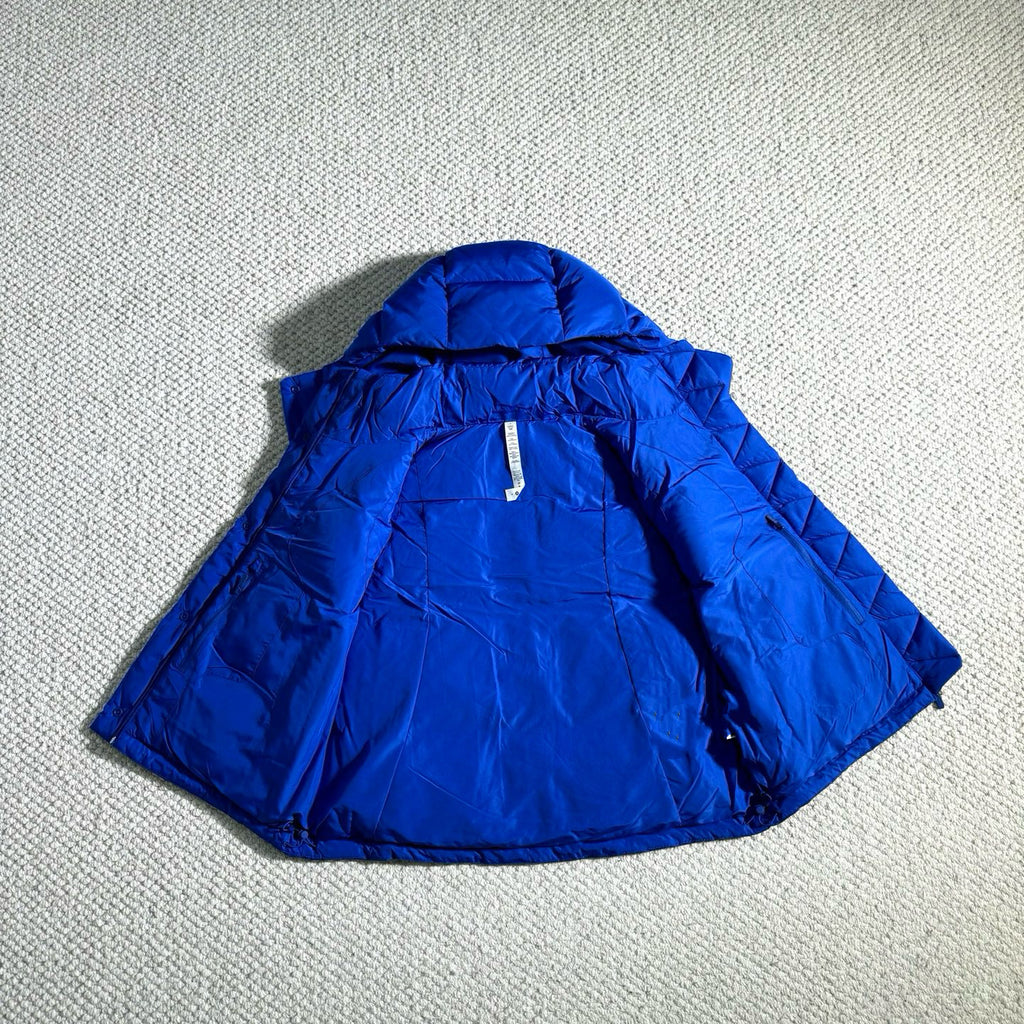 Winter Wund Puff Duck Down Four-Grid Vest Down Jacket Puff Hooded Short Coat for Women