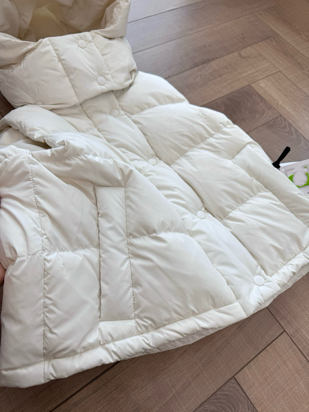 Winter Wund Puff Duck Down Four-Grid Vest Down Jacket Puff Hooded Short Coat for Women