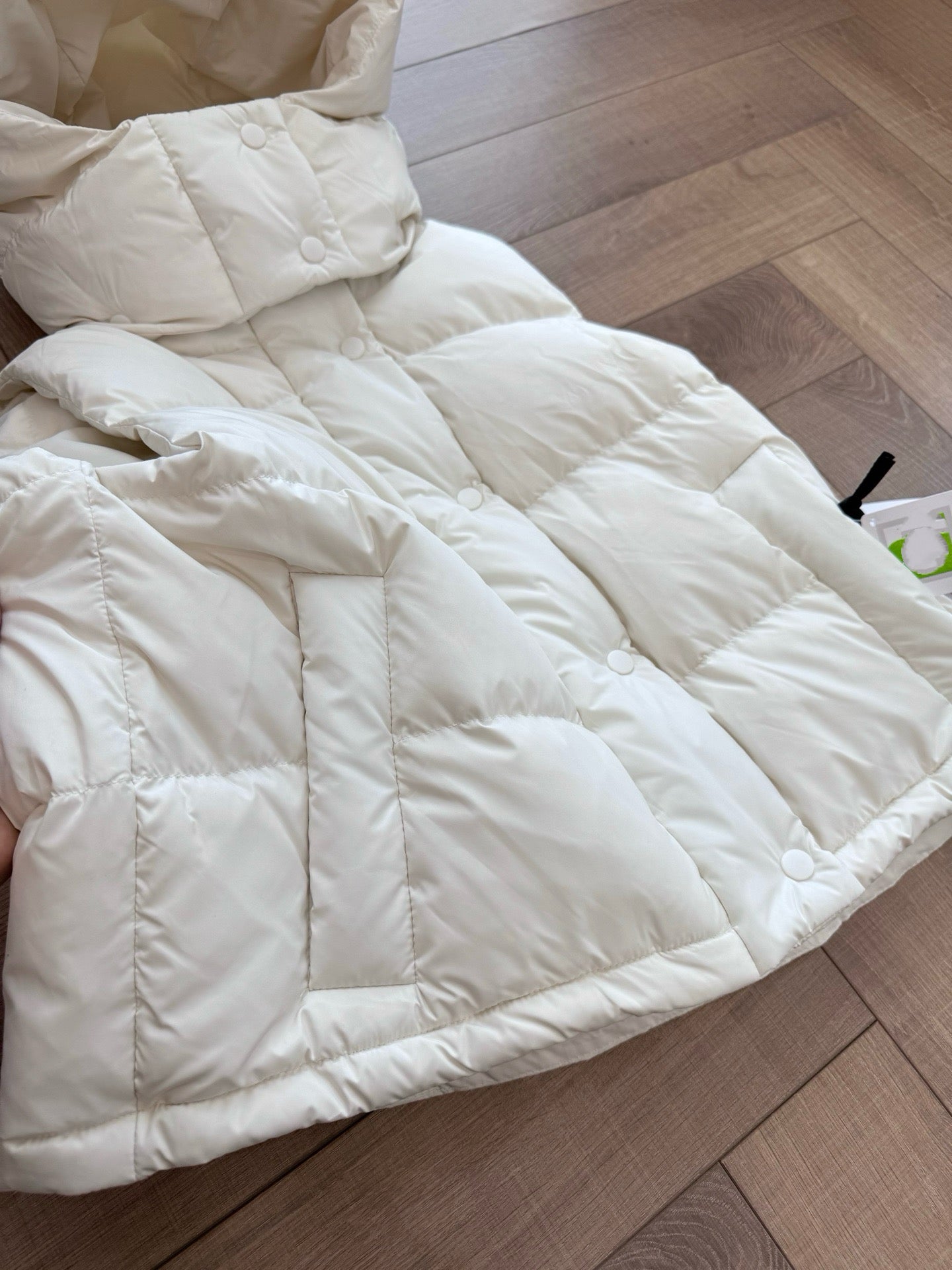 Winter Wund Puff Duck Down Four-Grid Vest Down Jacket Puff Hooded Short Coat for Women