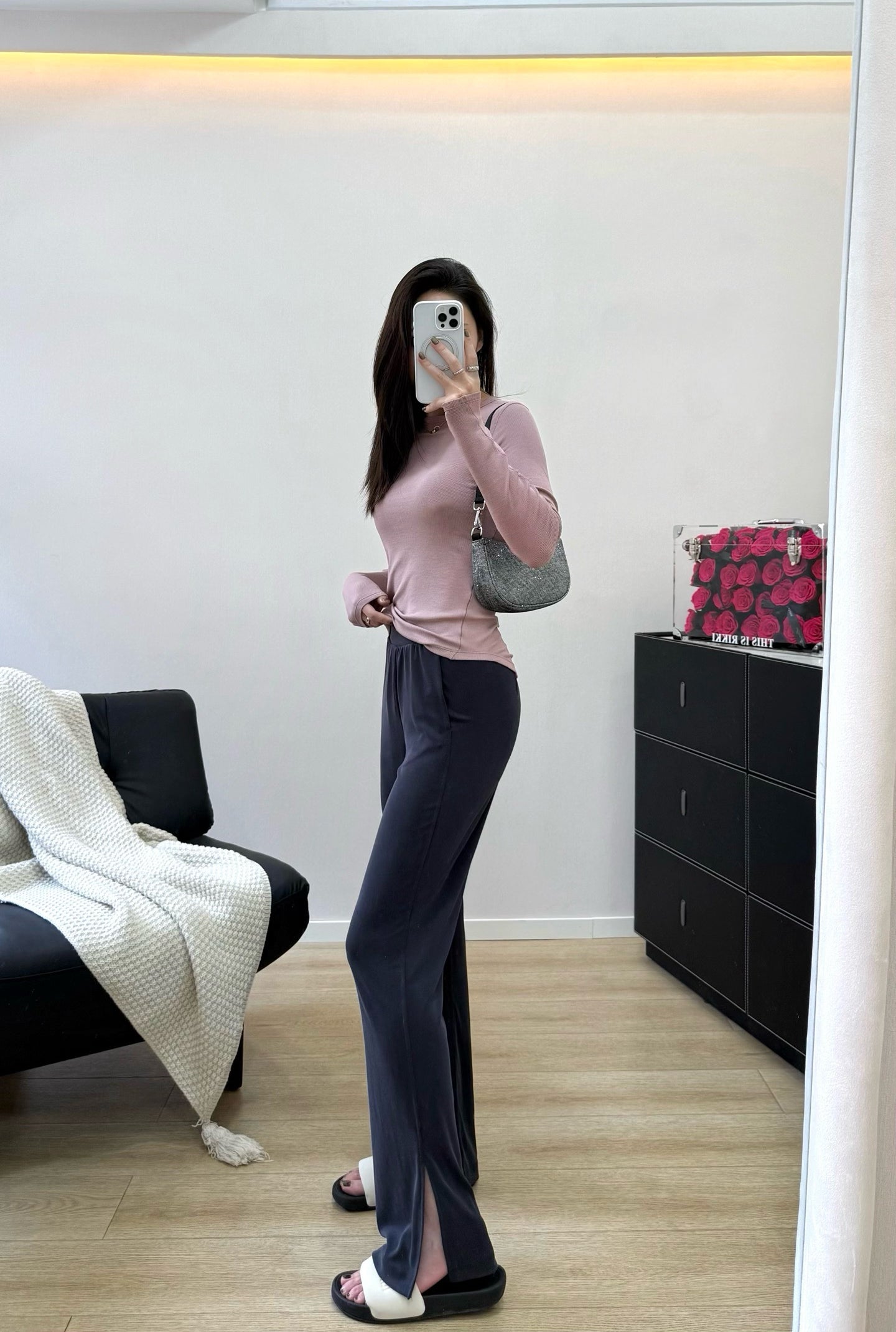 Women's Tencel Modal Long Sleeve Top Soft Breathable Casual All-Season Slim Fit