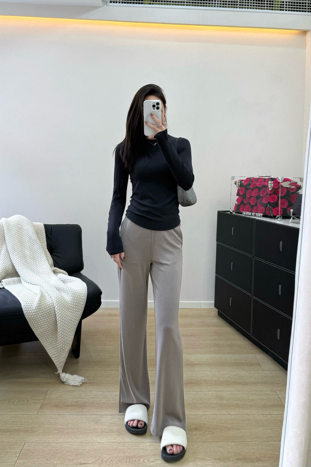 Women's Tencel Modal Long Sleeve Top Soft Breathable Casual All-Season Slim Fit