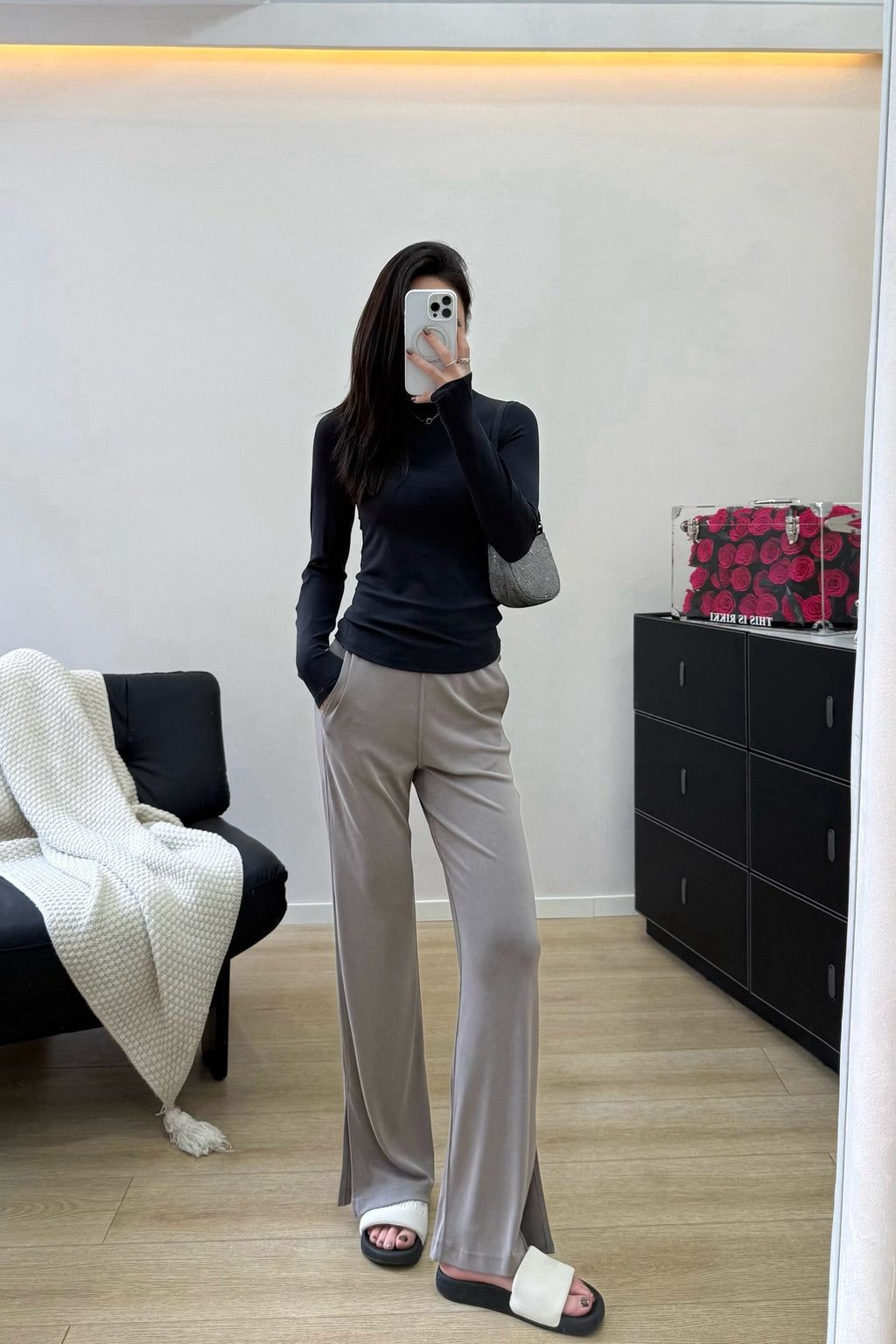 Women's Tencel Modal Long Sleeve Top Soft Breathable Casual All-Season Slim Fit
