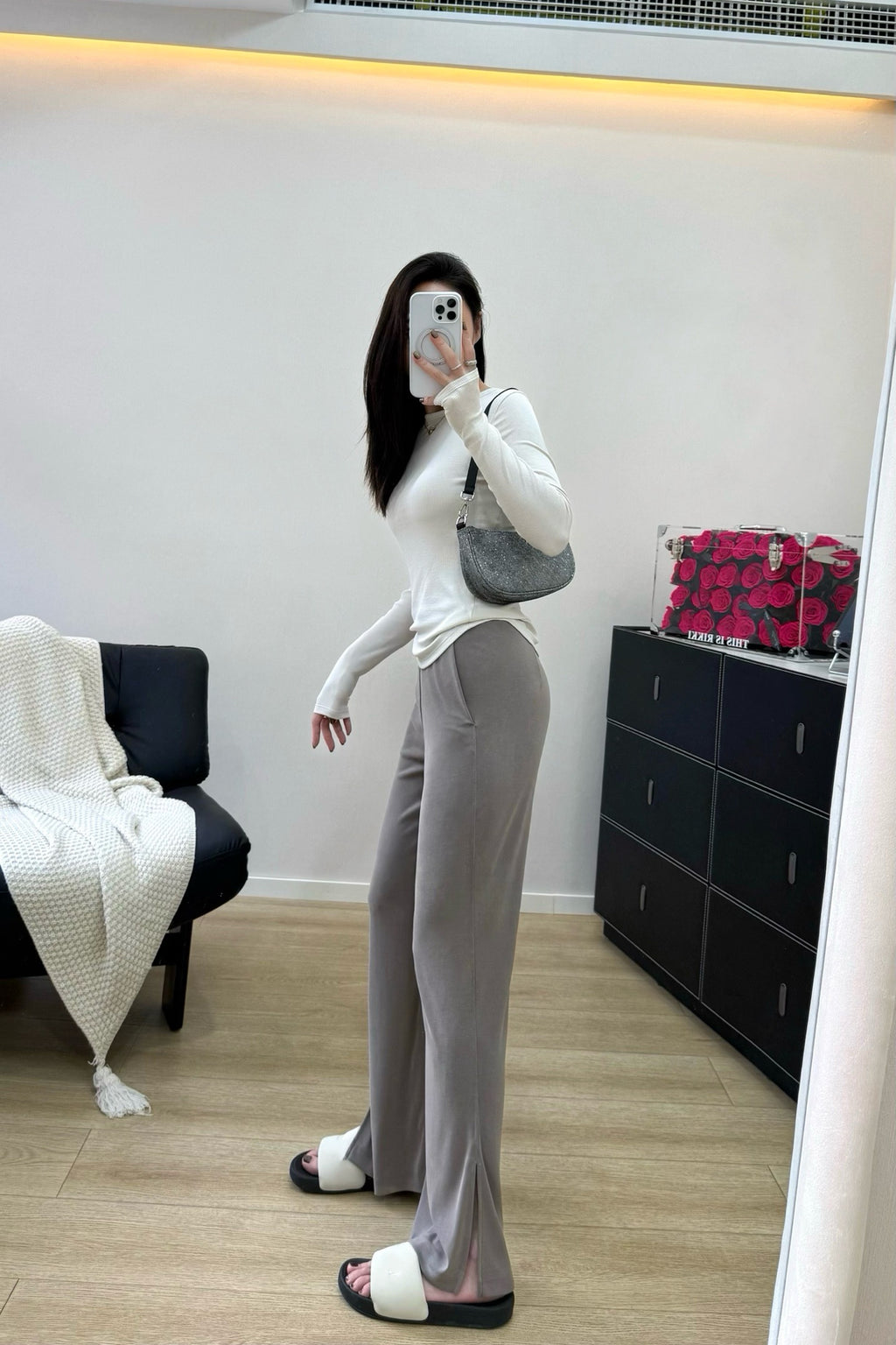 Women's Tencel Modal Long Sleeve Top Soft Breathable Casual All-Season Slim Fit