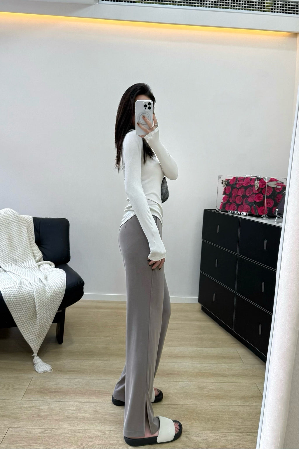 Women's Tencel Modal Long Sleeve Top Soft Breathable Casual All-Season Slim Fit