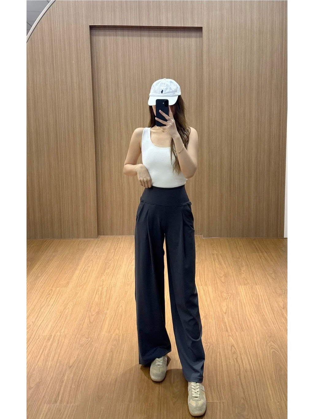 High Waisted Wide Leg Yoga Pants for Women Lycra Fabric Lounge Pants with Pockets Tummy Control & Butt Lifting Yoga Trousers