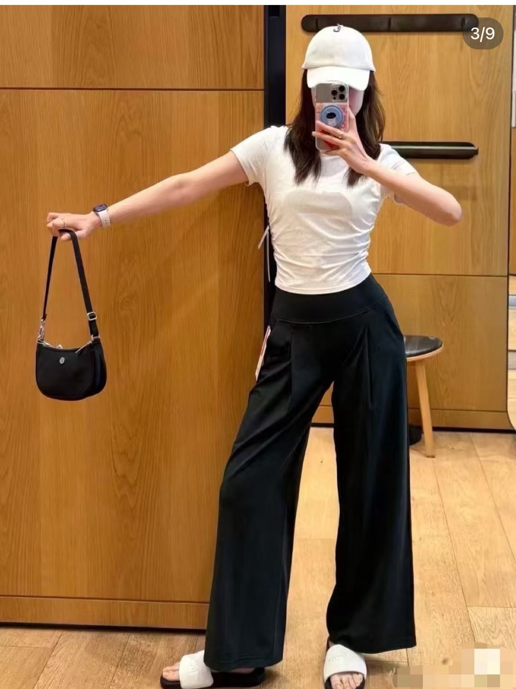 High Waisted Wide Leg Yoga Pants for Women Lycra Fabric Lounge Pants with Pockets Tummy Control & Butt Lifting Yoga Trousers
