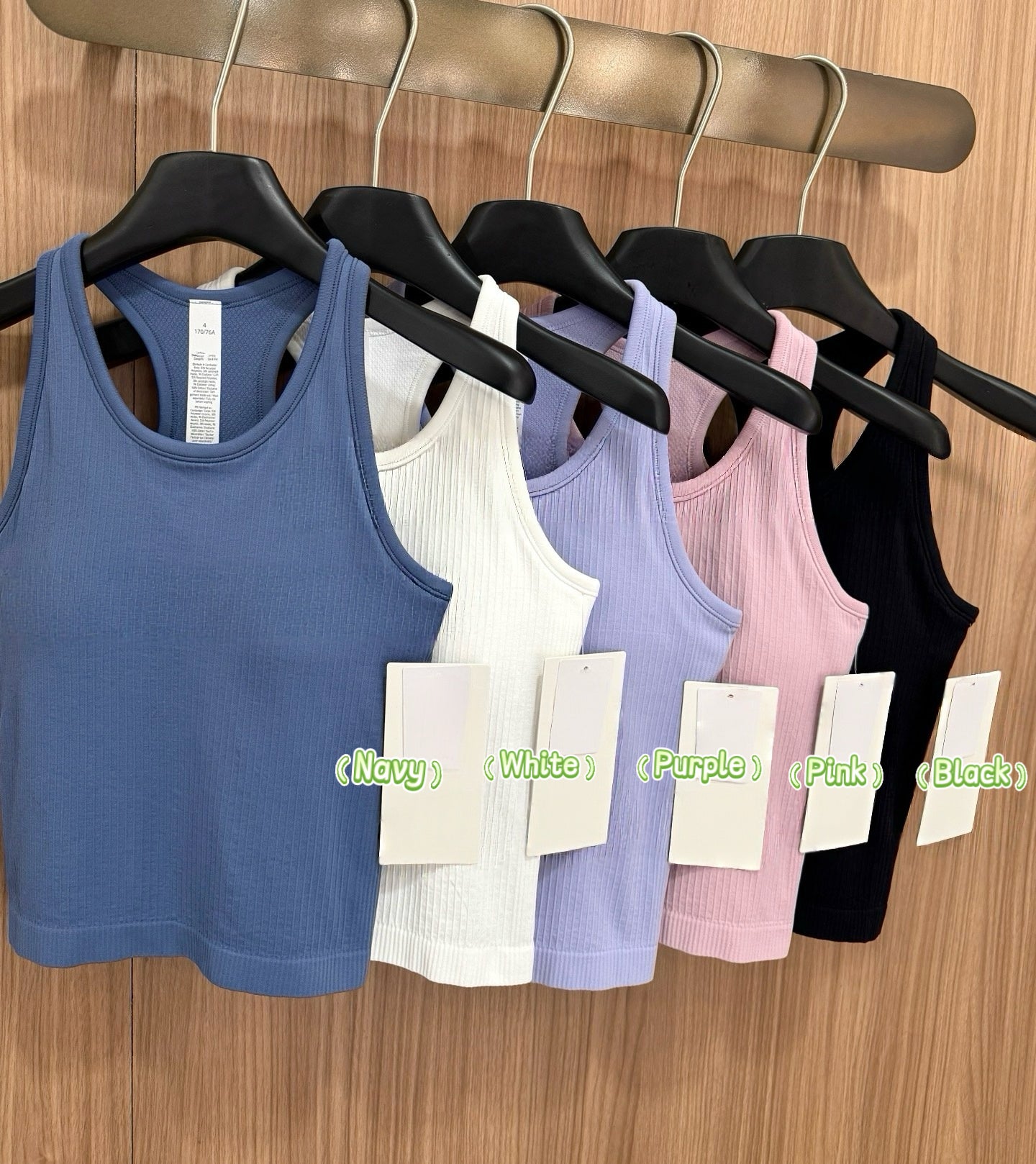 Women's Seamless Ribbed Sports Bra Tank Top - Quick-Dry Breathable Workout Activewear