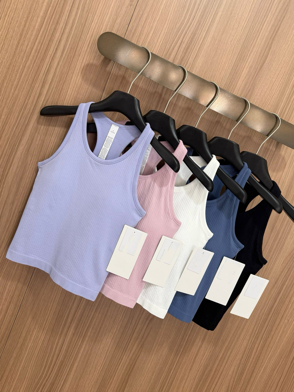 Women's Seamless Ribbed Sports Bra Tank Top - Quick-Dry Breathable Workout Activewear