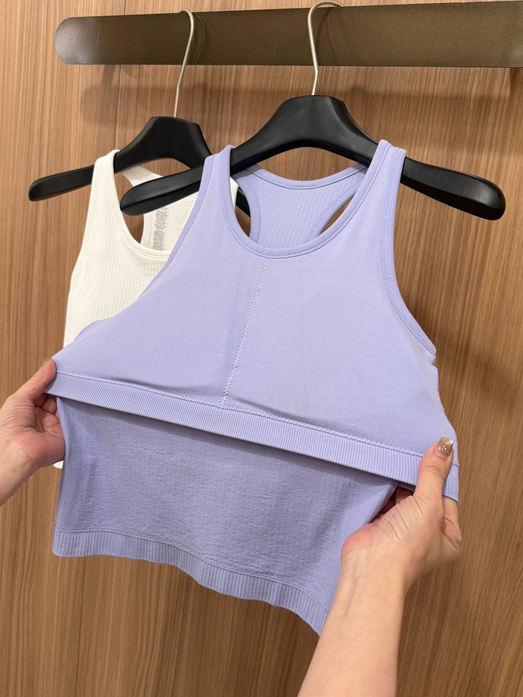 Women's Seamless Ribbed Sports Bra Tank Top - Quick-Dry Breathable Workout Activewear
