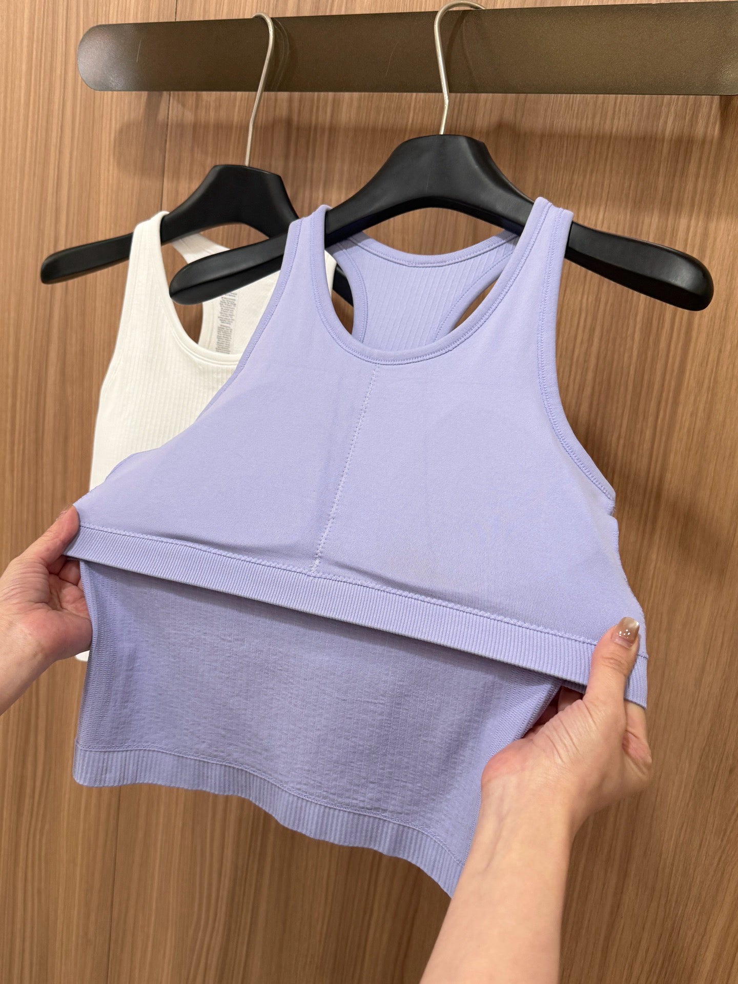 Women's Seamless Ribbed Sports Bra Tank Top - Quick-Dry Breathable Workout Activewear