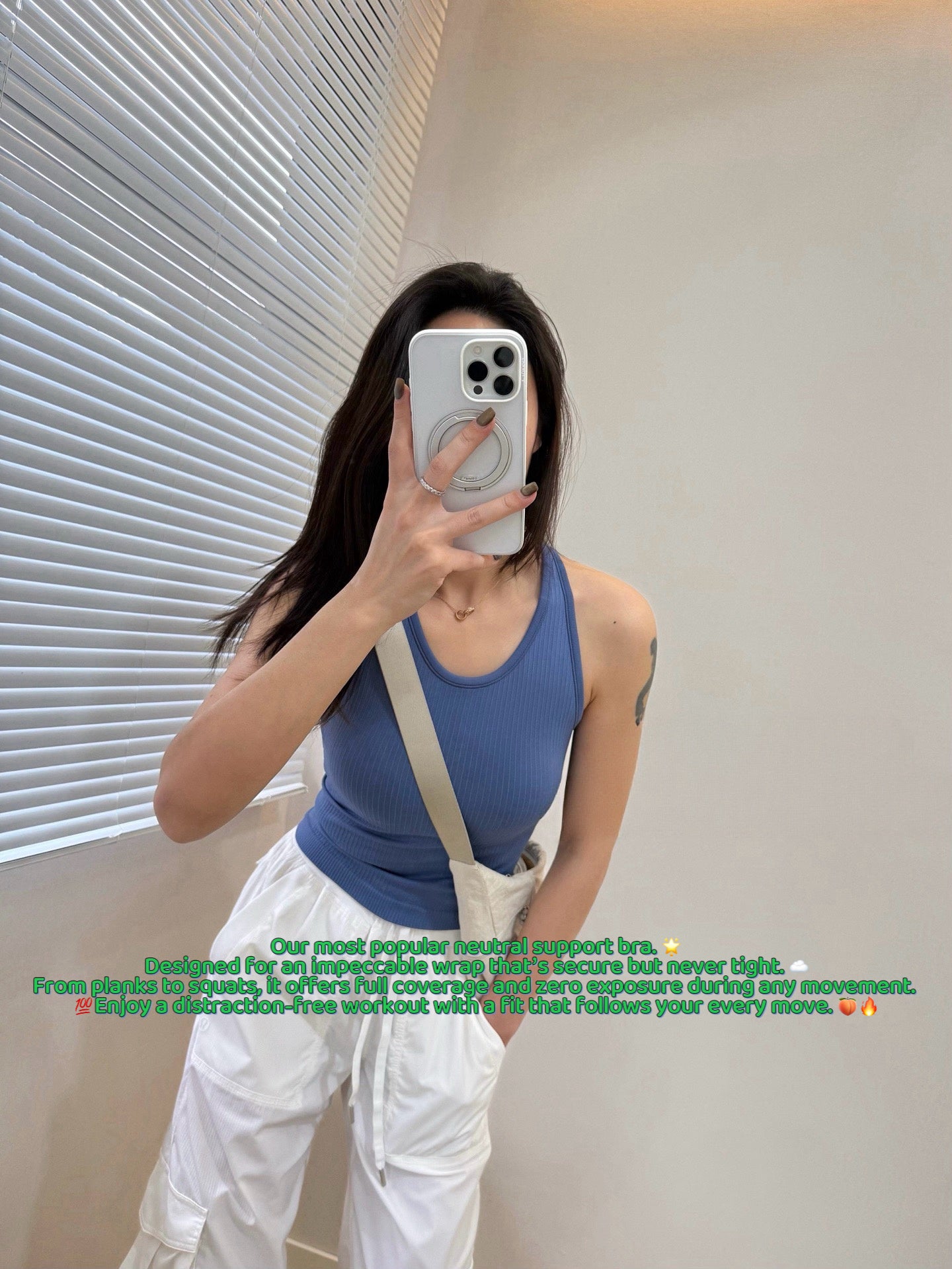 Women's Seamless Ribbed Sports Bra Tank Top - Quick-Dry Breathable Workout Activewear