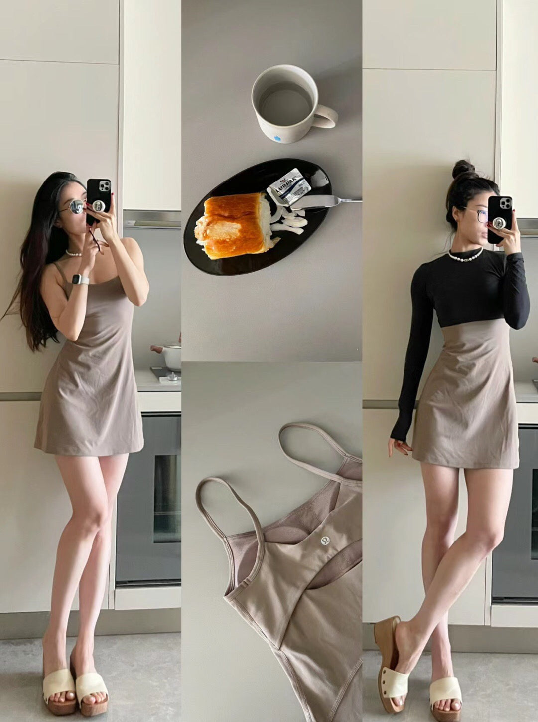 Aln Built-in Bra Active Mini Dress with Shorts & Pockets | Buttery Soft Nulu-Feel Tennis Dress Tummy Control Sculpting Athleisure Dress