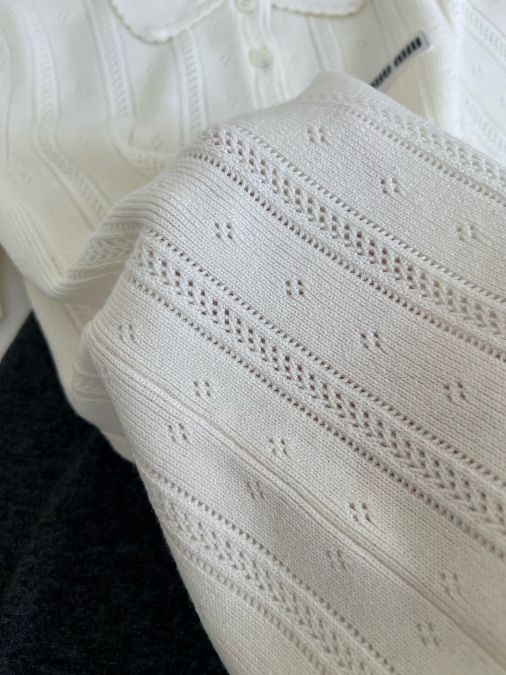 Style French Preppy Knit Collection: Pointelle Knit Cardigan, Polo Tee, Ribbed Tank &amp; Cami Dress - Elegant Summer Capsule Wardrobe - High Elasticity Chic Outfits
