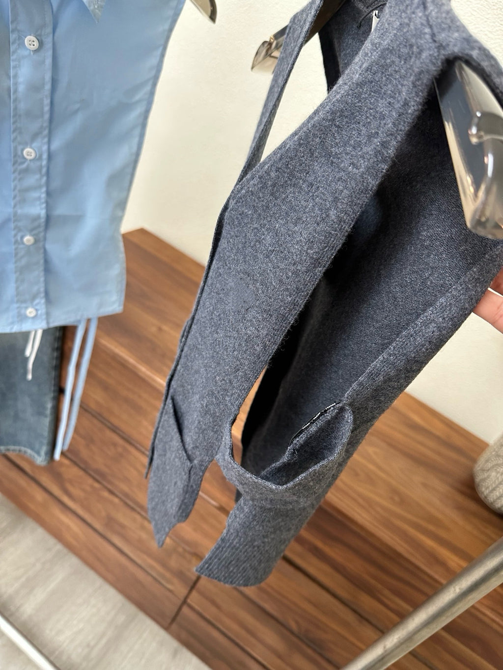Women's High-Waist Multi-Pocket Vintage Blue Denim Shorts & Pants Cargo-Inspired Stretchy