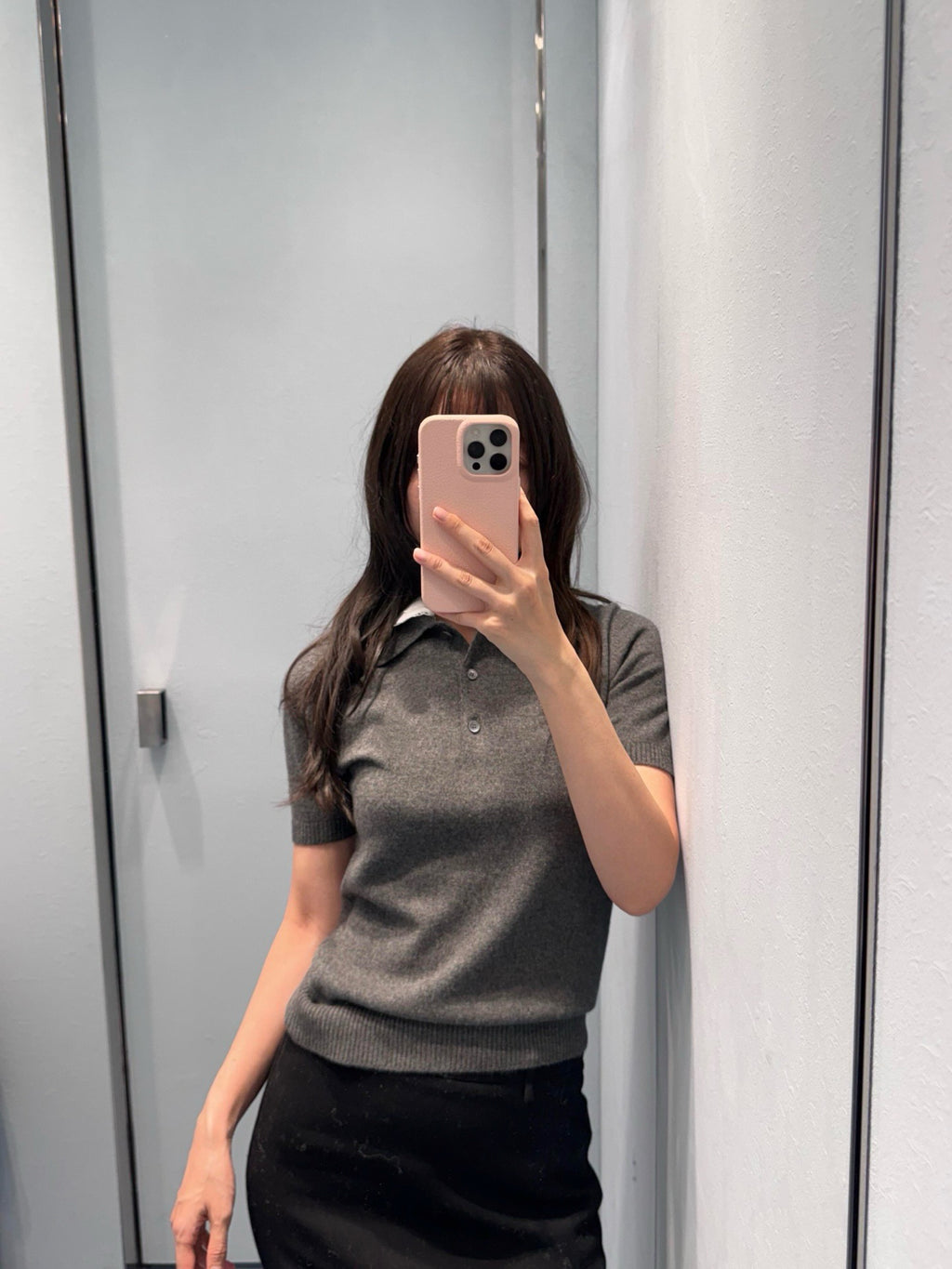 Lace Collar Cashmere Sweater & Cargo Utility Mini Skirt Set - Women's High-Waist A-Line Skirt with Safety Shorts & Slim Fit Knit Top