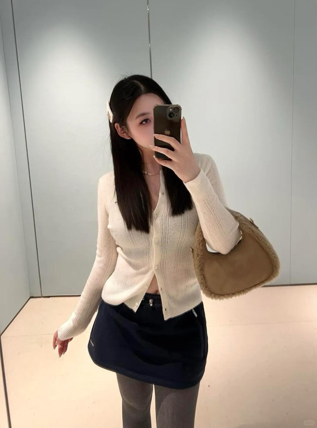 Style French Preppy Knit Collection: Pointelle Knit Cardigan, Polo Tee, Ribbed Tank &amp; Cami Dress - Elegant Summer Capsule Wardrobe - High Elasticity Chic Outfits