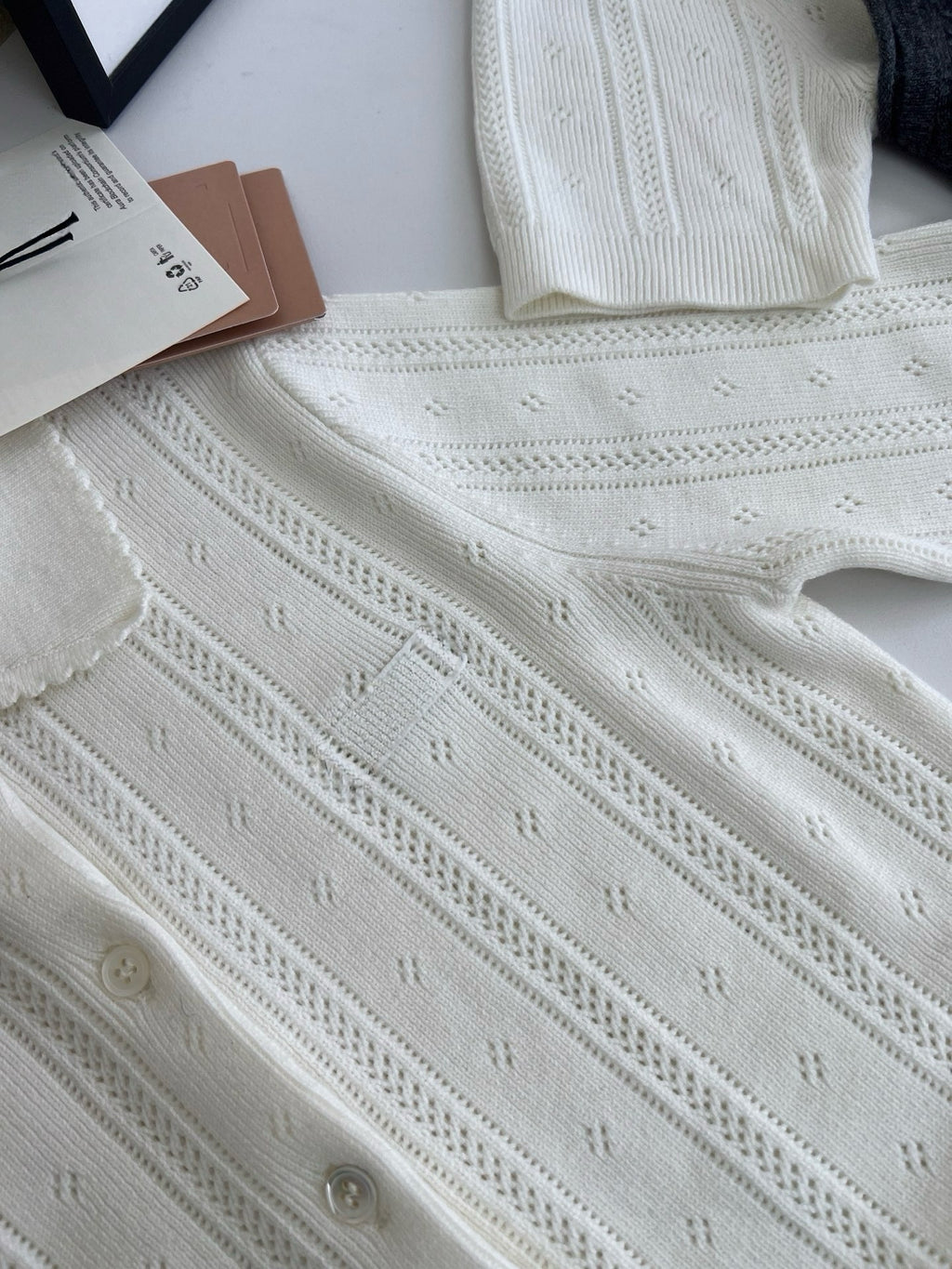 Style French Preppy Knit Collection: Pointelle Knit Cardigan, Polo Tee, Ribbed Tank &amp; Cami Dress - Elegant Summer Capsule Wardrobe - High Elasticity Chic Outfits
