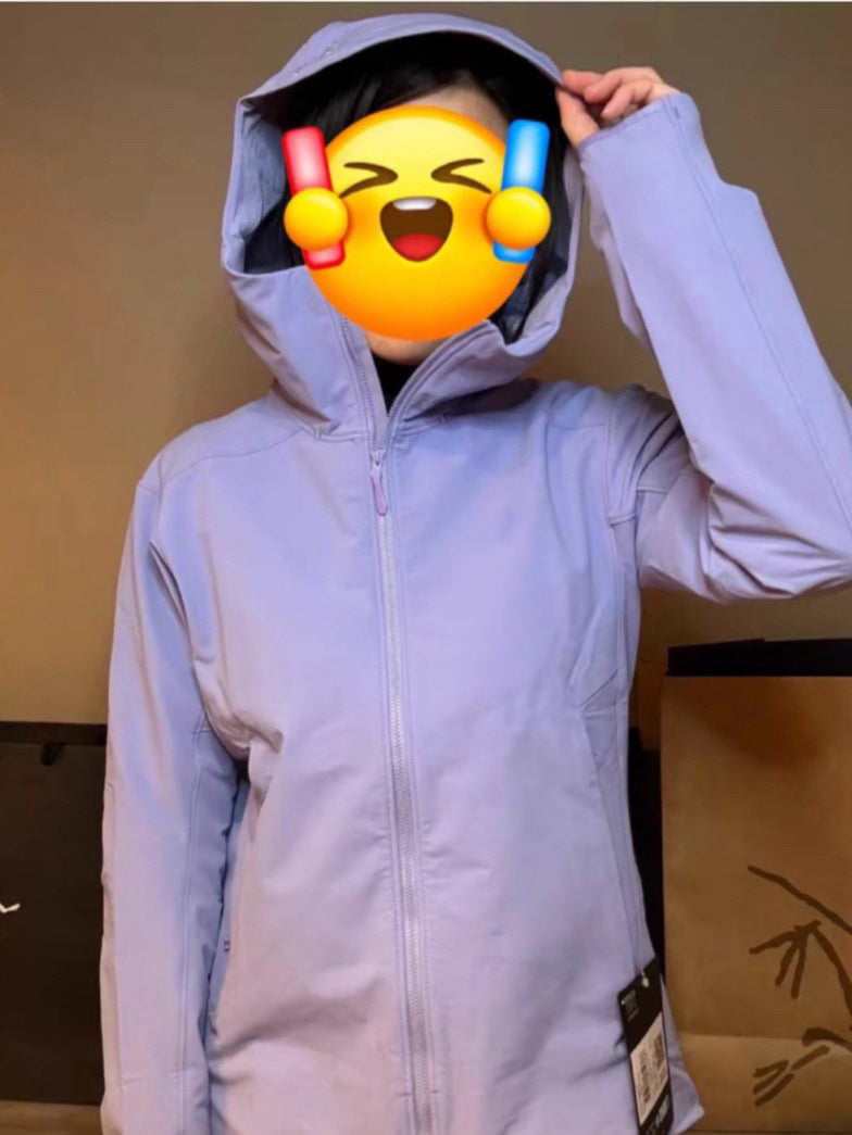Premium Women's Hoody Softshell Jacket - Custom Windproof & Water-Resistant Outdoor Shell - Slim Fit Tactical Hiking Jacket