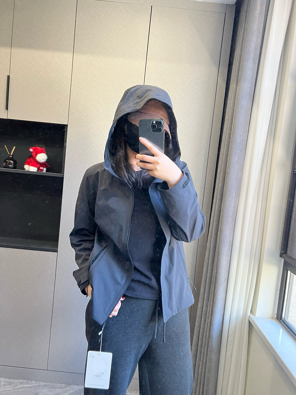 Women's Waterproof Softshell Jacket - Professional Windproof Hooded Windbreaker - Full Taped Seams &amp; 3D Logo Techwear Shell - Breathable Spring Outdoor Coat