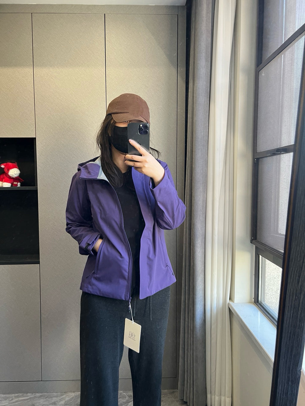 Women's Waterproof Softshell Jacket - Professional Windproof Hooded Windbreaker - Full Taped Seams &amp; 3D Logo Techwear Shell - Breathable Spring Outdoor Coat