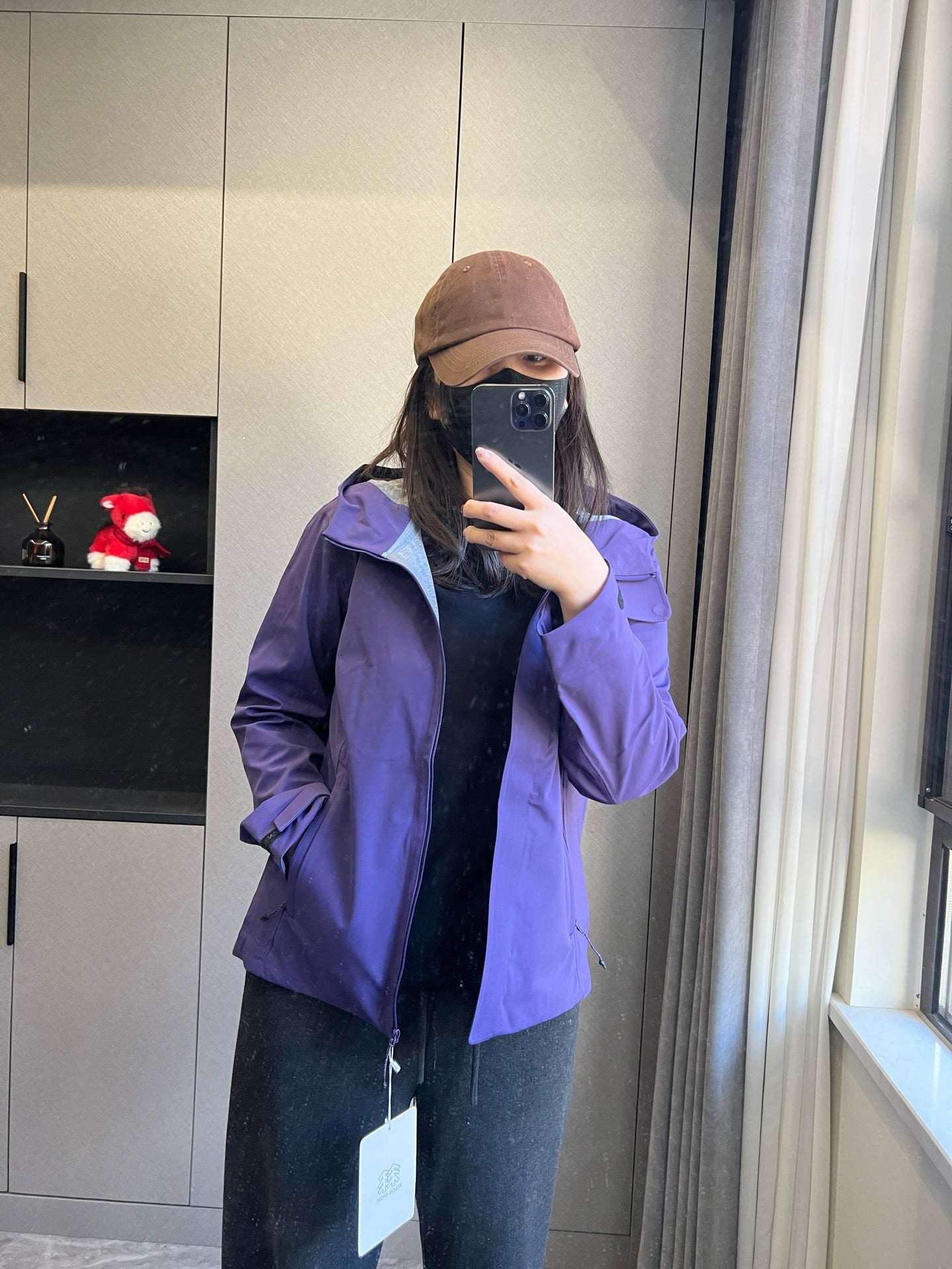 Women's Waterproof Softshell Jacket - Professional Windproof Hooded Windbreaker - Full Taped Seams &amp; 3D Logo Techwear Shell - Breathable Spring Outdoor Coat