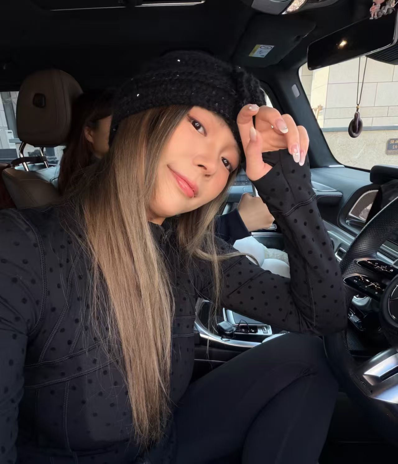 Women's Fitted Yoga Jacket Leggings Tank Top Flared Pants Skirt  Hooded JacketBlack Polka Dot Stretchy Breathable Activewear