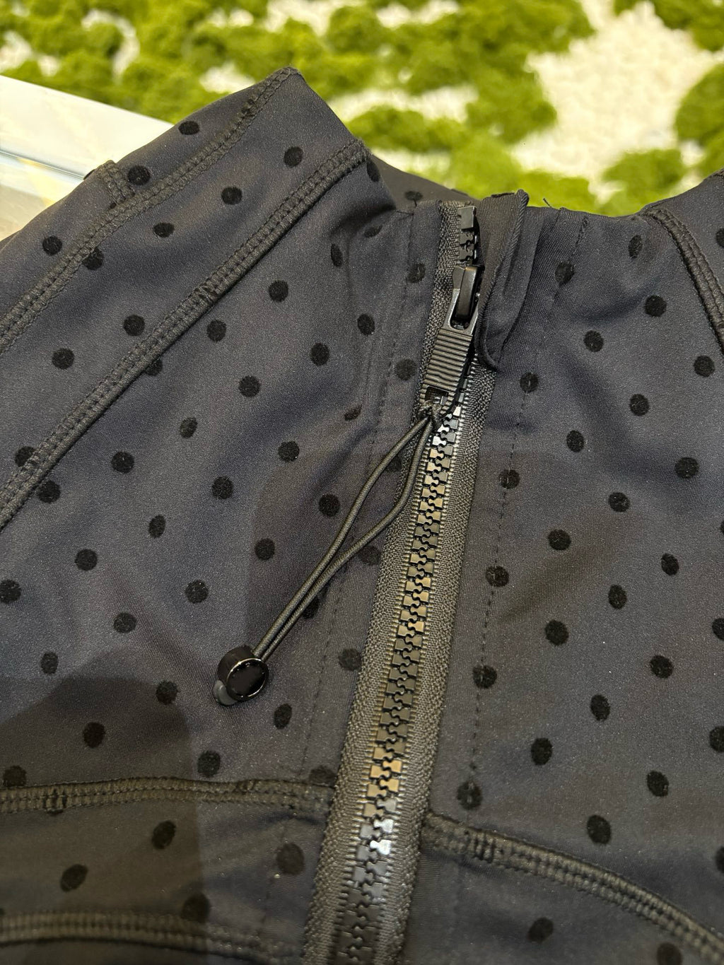 Women's Fitted Yoga Jacket Leggings Tank Top Flared Pants Skirt  Hooded JacketBlack Polka Dot Stretchy Breathable Activewear
