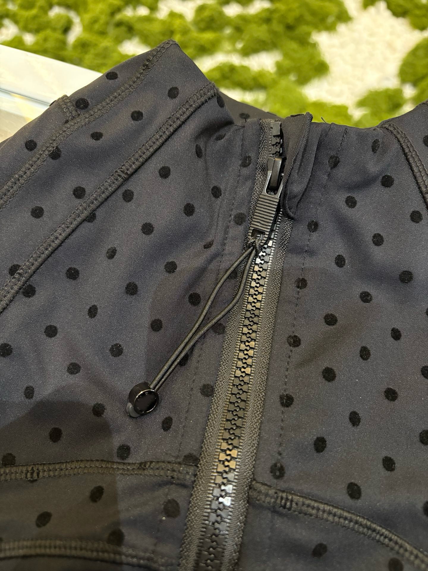 Women's Fitted Yoga Jacket Leggings Tank Top Flared Pants Skirt  Hooded JacketBlack Polka Dot Stretchy Breathable Activewear
