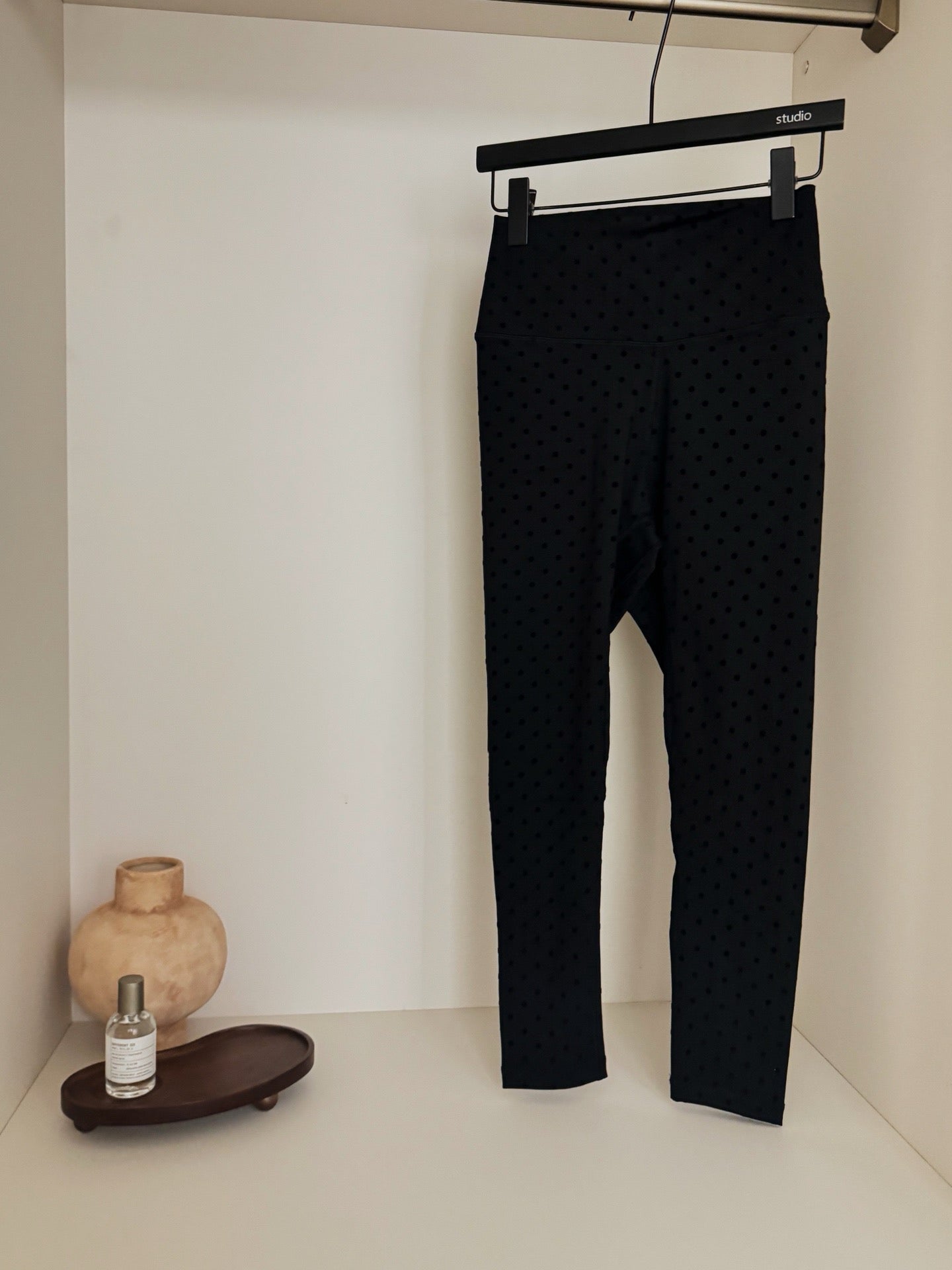 Women's Fitted Yoga Jacket Leggings Tank Top Flared Pants Skirt  Hooded JacketBlack Polka Dot Stretchy Breathable Activewear