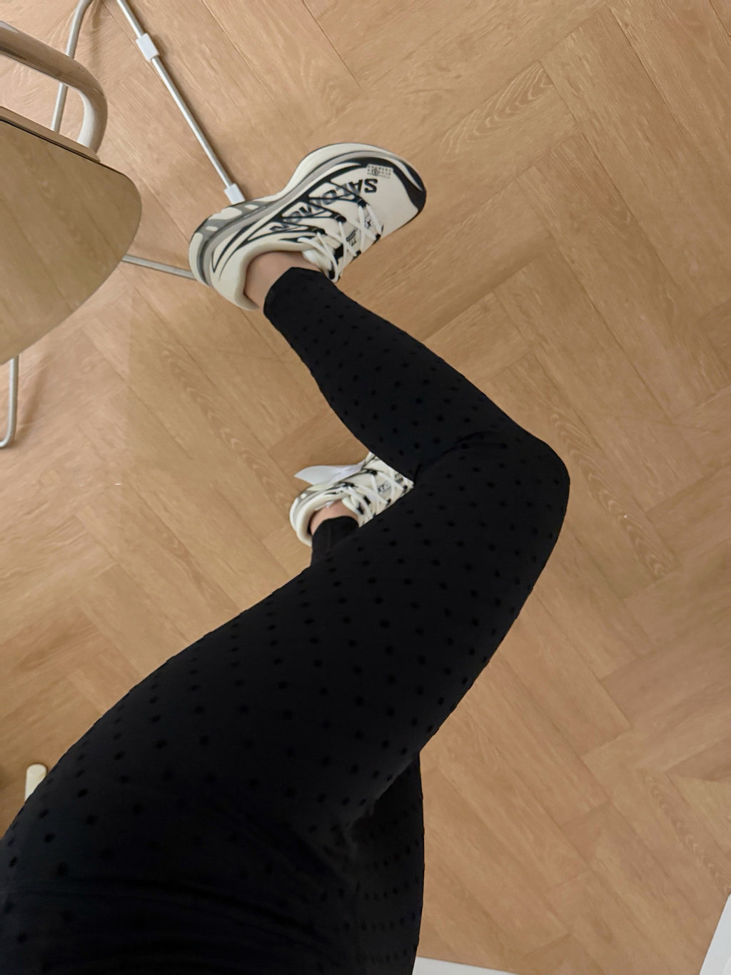 Women's Fitted Yoga Jacket Leggings Tank Top Flared Pants Skirt  Hooded JacketBlack Polka Dot Stretchy Breathable Activewear