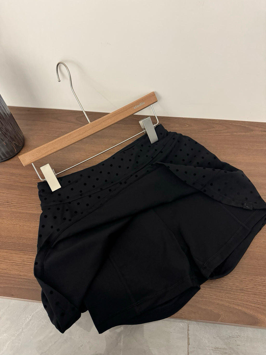 Women's Fitted Yoga Jacket Leggings Tank Top Flared Pants Skirt  Hooded JacketBlack Polka Dot Stretchy Breathable Activewear