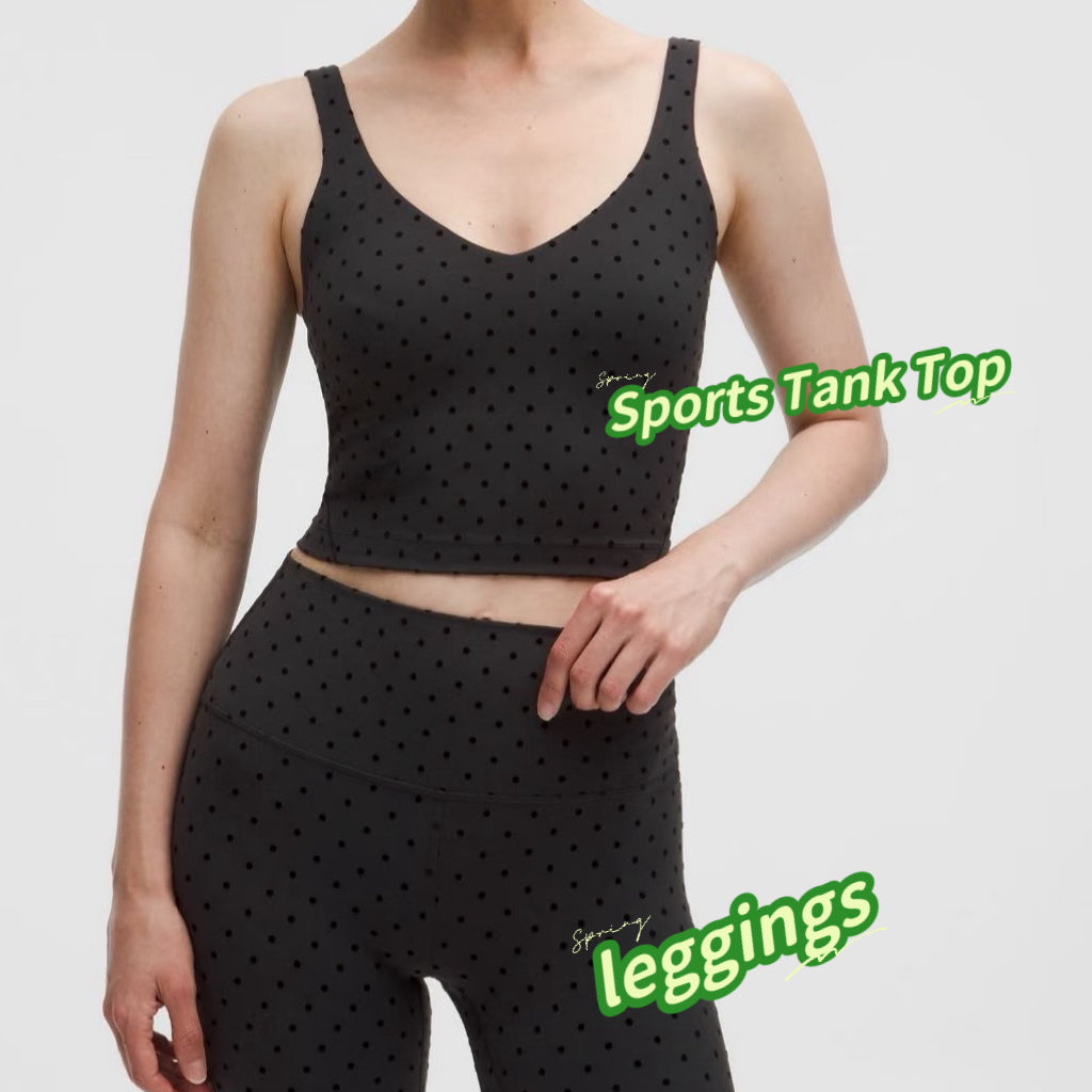 Women's Fitted Yoga Jacket Leggings Tank Top Flared Pants Skirt  Hooded JacketBlack Polka Dot Stretchy Breathable Activewear