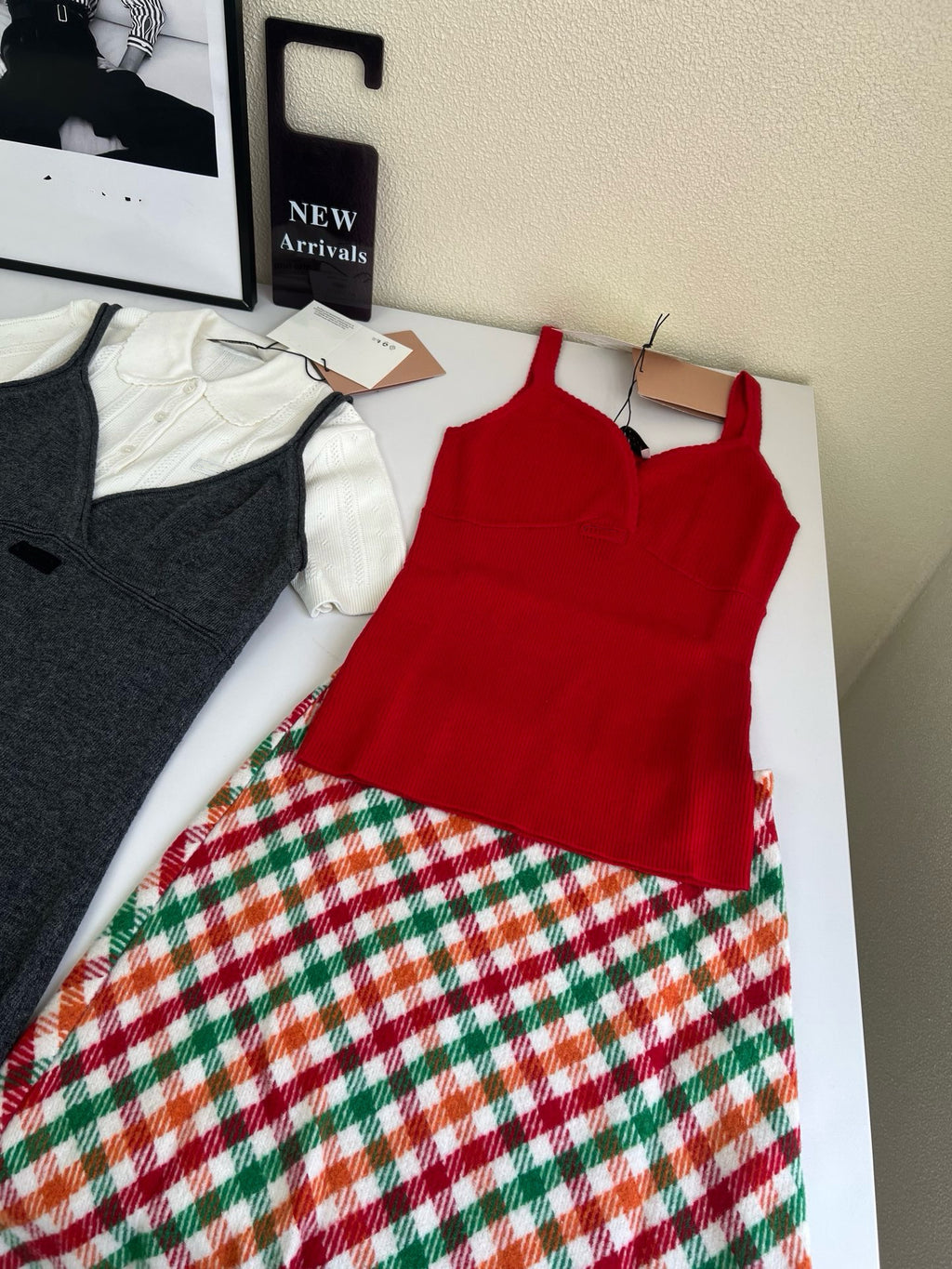 Style French Preppy Knit Collection: Pointelle Knit Cardigan, Polo Tee, Ribbed Tank &amp; Cami Dress - Elegant Summer Capsule Wardrobe - High Elasticity Chic Outfits