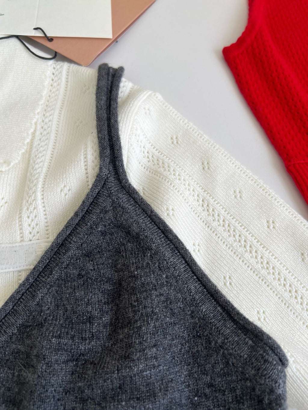 Style French Preppy Knit Collection: Pointelle Knit Cardigan, Polo Tee, Ribbed Tank &amp; Cami Dress - Elegant Summer Capsule Wardrobe - High Elasticity Chic Outfits