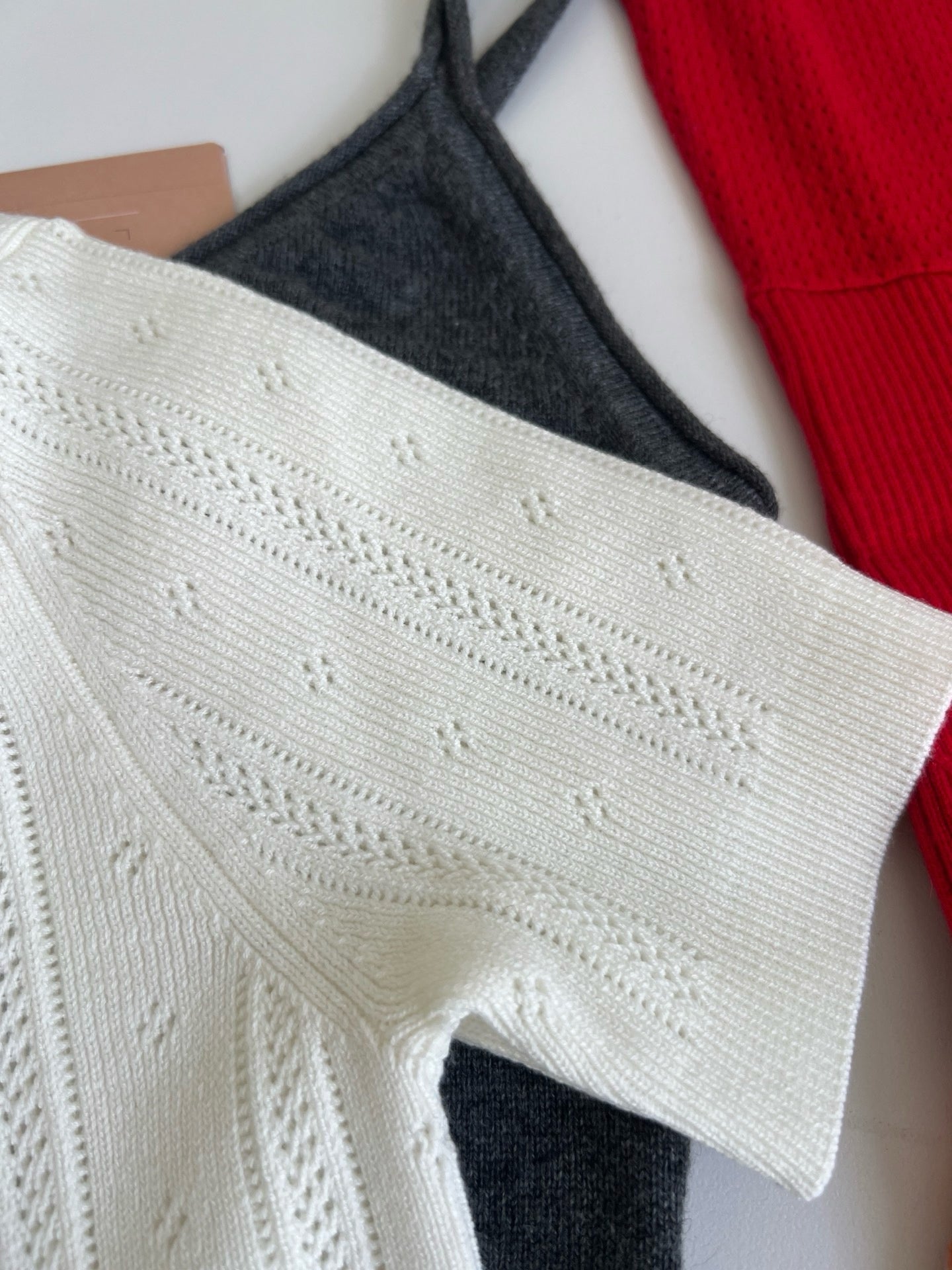 Style French Preppy Knit Collection: Pointelle Knit Cardigan, Polo Tee, Ribbed Tank &amp; Cami Dress - Elegant Summer Capsule Wardrobe - High Elasticity Chic Outfits