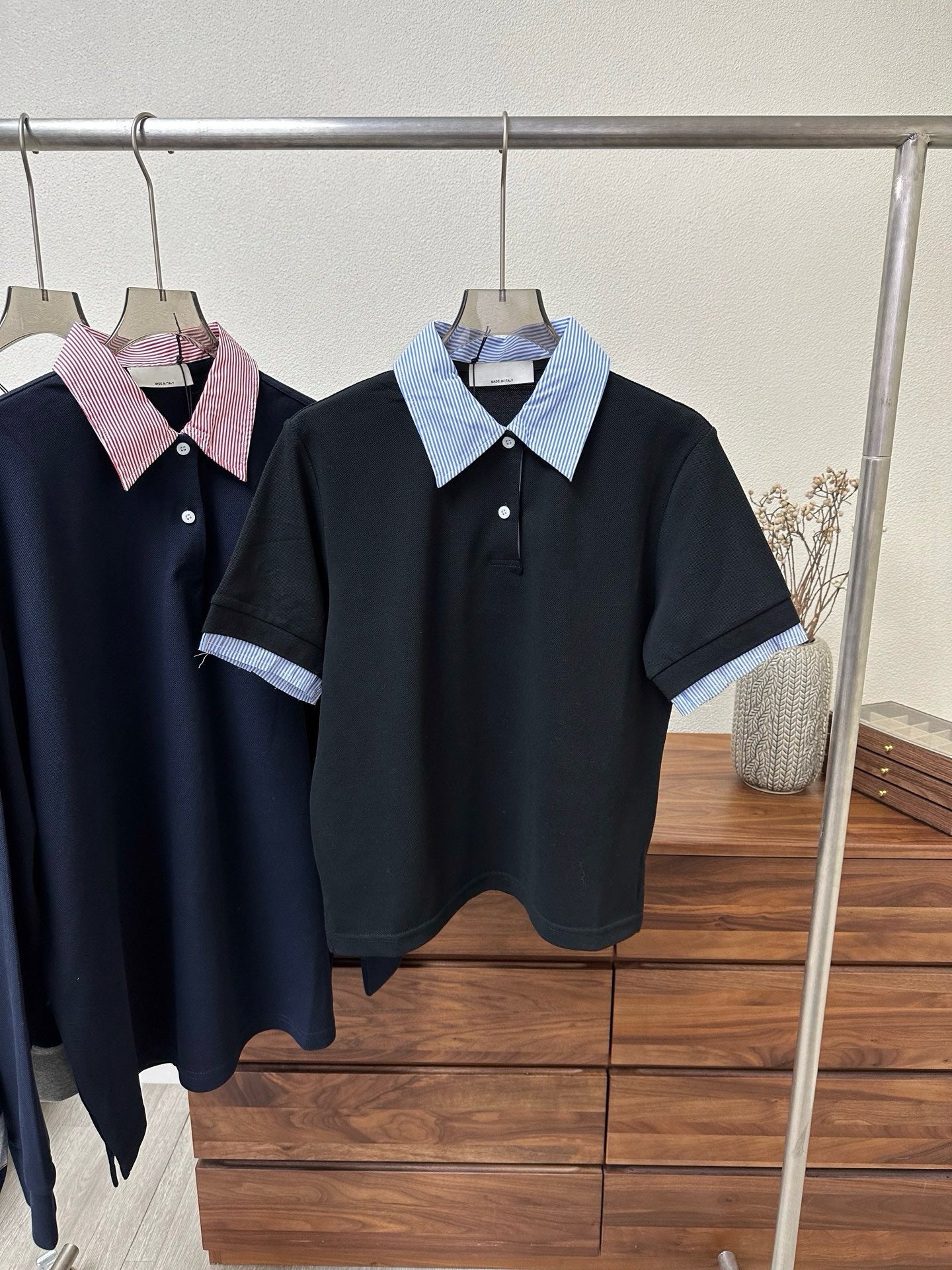 Premium Cotton Striped Polo & Hoodie Set: Short Sleeve Layered Polo, Long Sleeve Knit Shirt & Zip-Up Hooded Jacket - High-Quality Casual Essentials