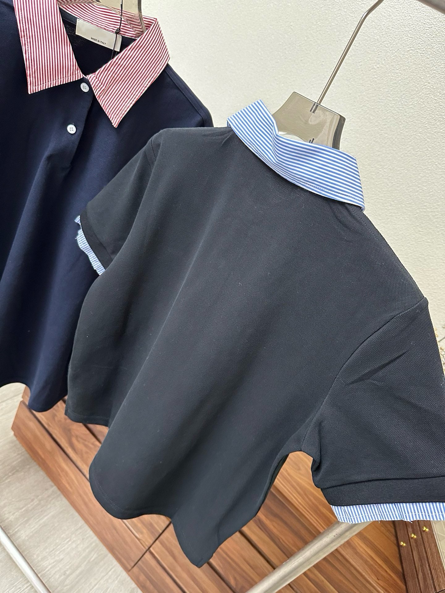 Premium Cotton Striped Polo & Hoodie Set: Short Sleeve Layered Polo, Long Sleeve Knit Shirt & Zip-Up Hooded Jacket - High-Quality Casual Essentials