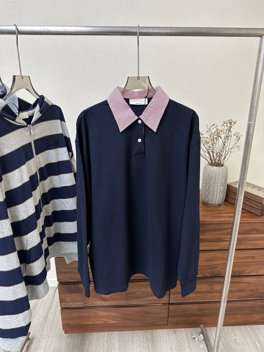 Premium Cotton Striped Polo & Hoodie Set: Short Sleeve Layered Polo, Long Sleeve Knit Shirt & Zip-Up Hooded Jacket - High-Quality Casual Essentials